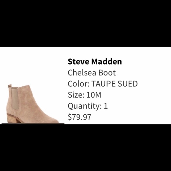 COPY - Steve Madden Chelsea Taupe Suede Booties - Picture 7 of 7